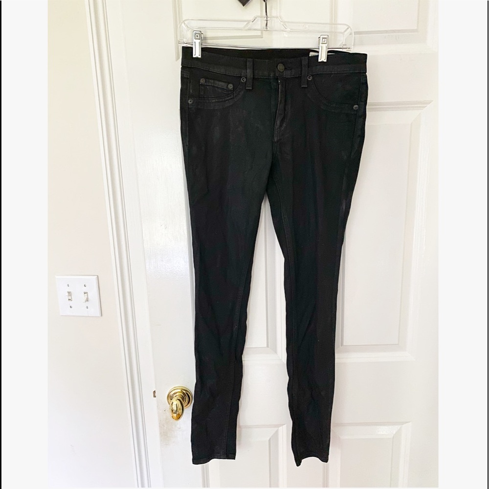 RAG & BONE The Legging in Coated Black - Picture 3 of 7